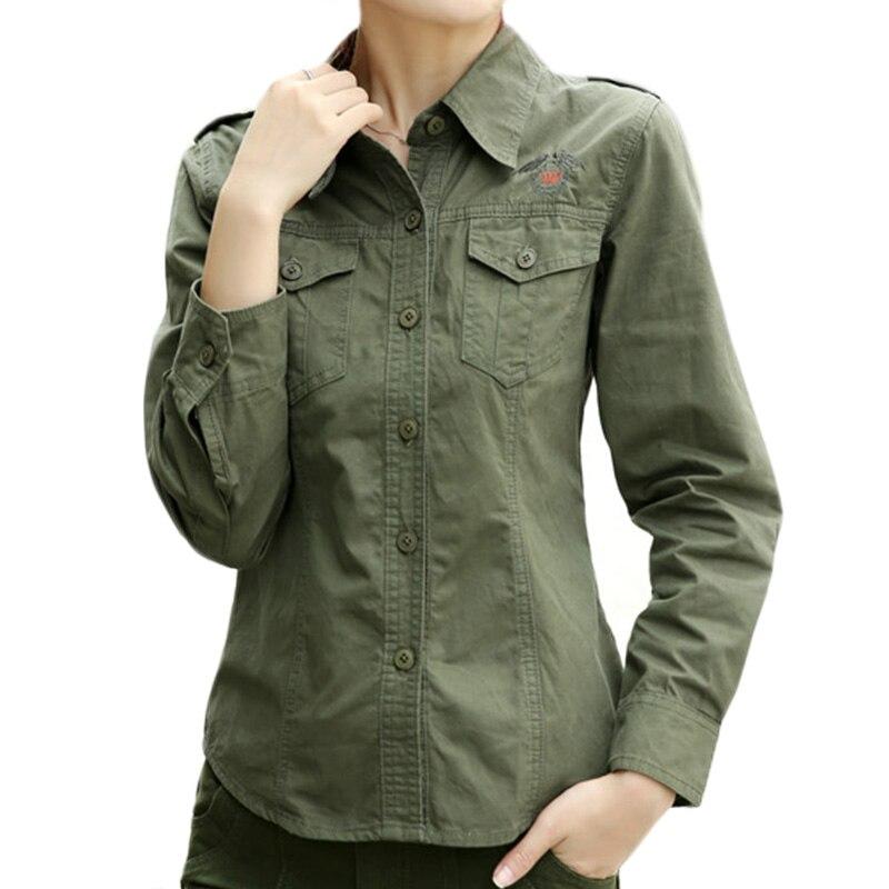 Camisa estilo militar mujer