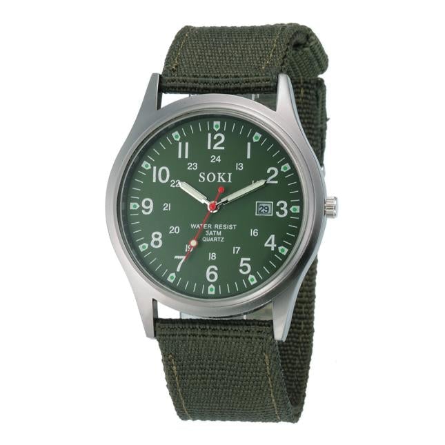 Reloj retro verde militar