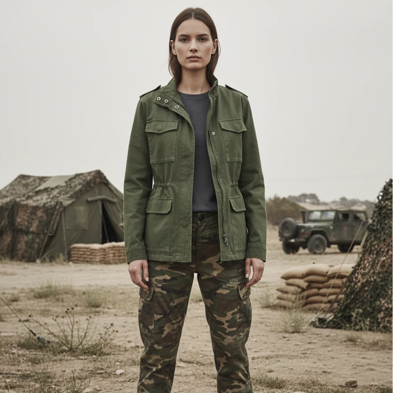 Chaqueta Estilo Militar Mujer