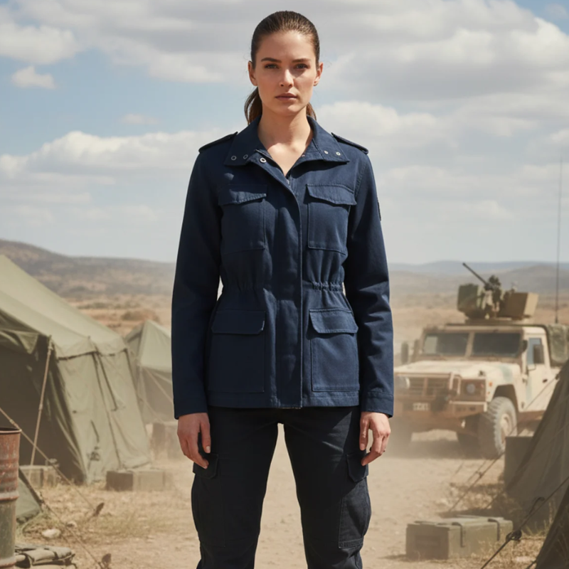 Chaqueta Estilo Militar Mujer