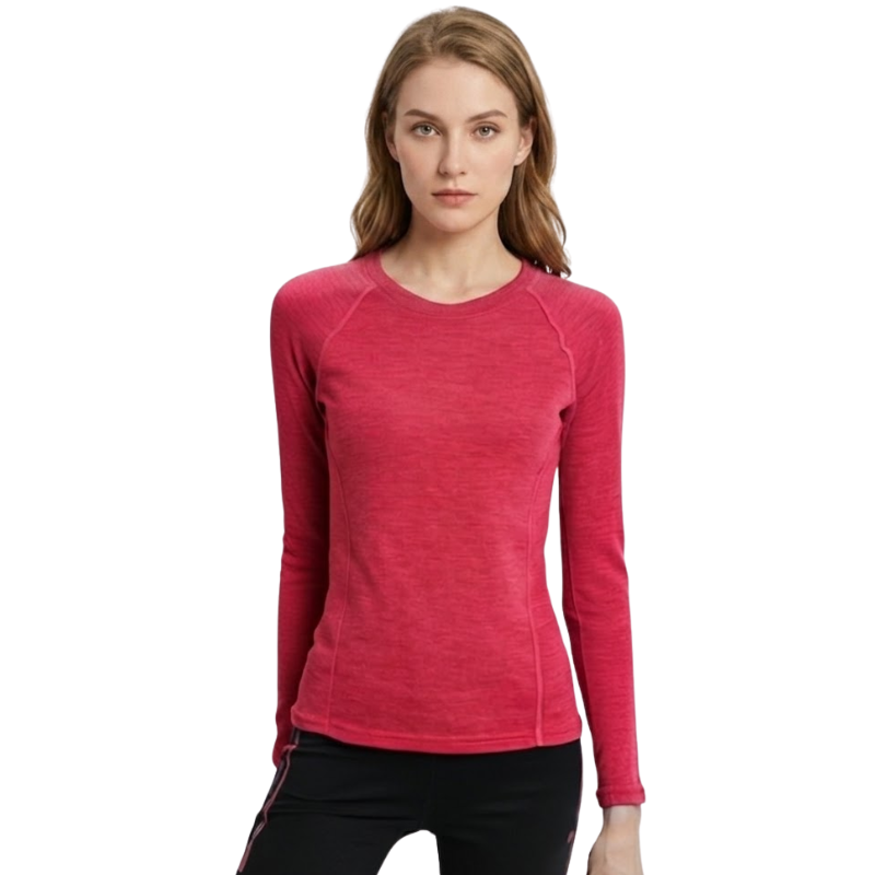Camiseta manga larga lana merino mujer