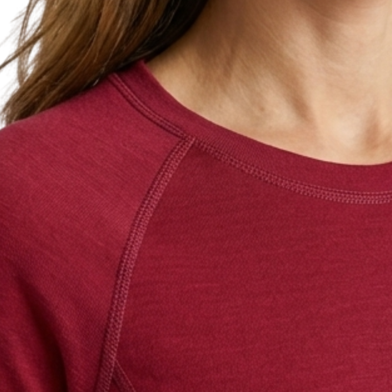 Camiseta manga larga lana merino mujer