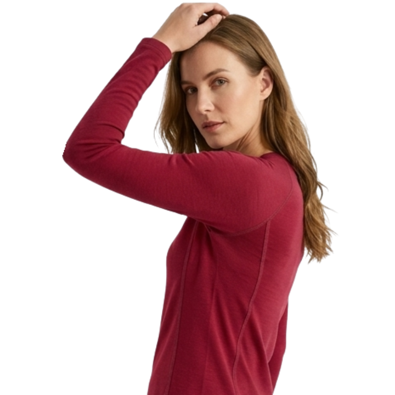 Camiseta manga larga lana merino mujer