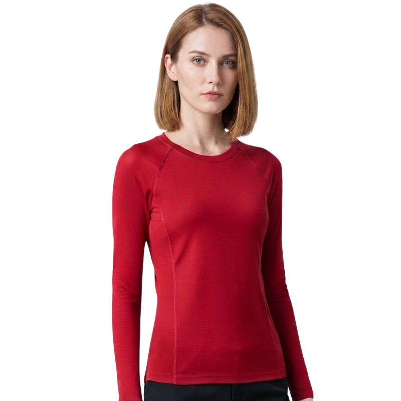 Camiseta manga larga lana merino mujer