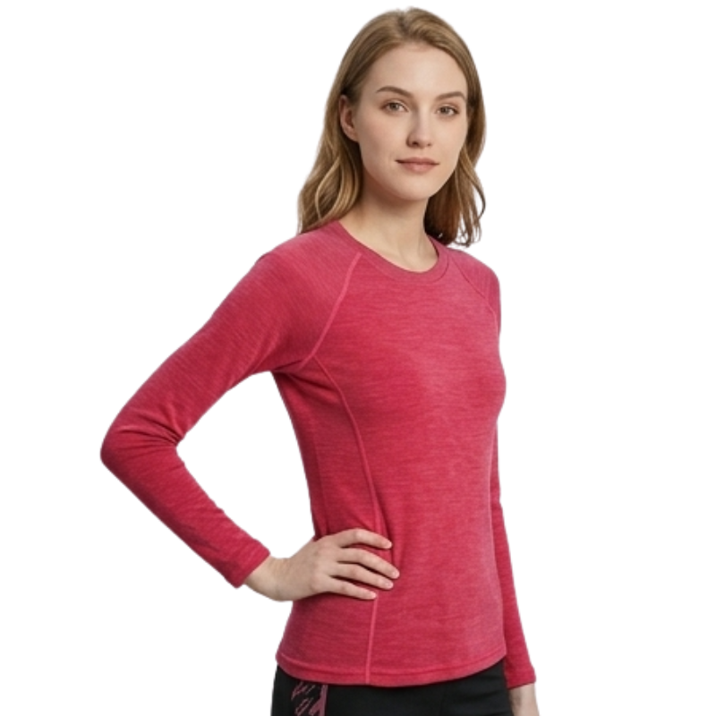 Camiseta manga larga lana merino mujer
