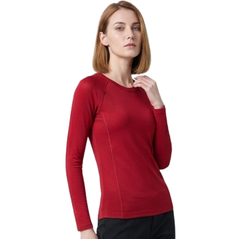 Camiseta manga larga lana merino mujer