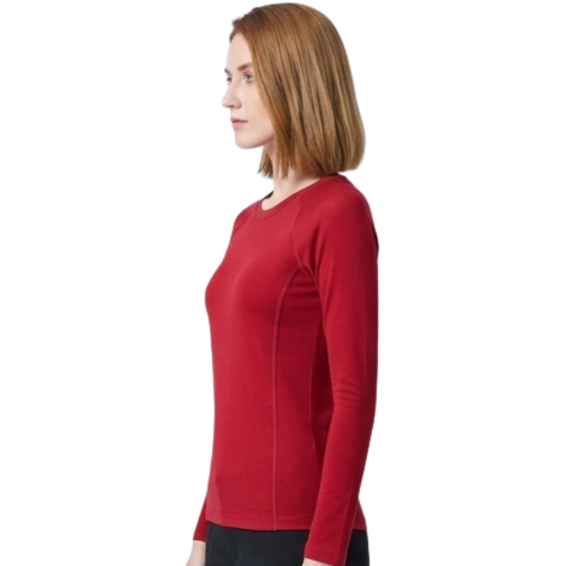 Camiseta manga larga lana merino mujer