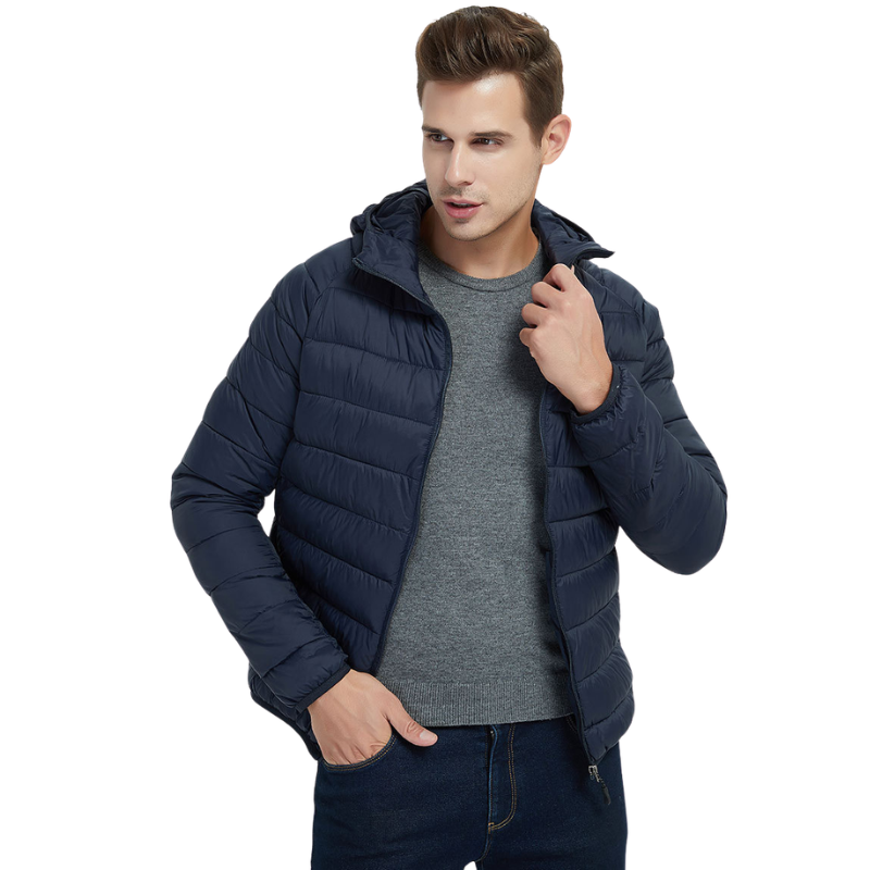 Chaqueta plumas hombre ligera