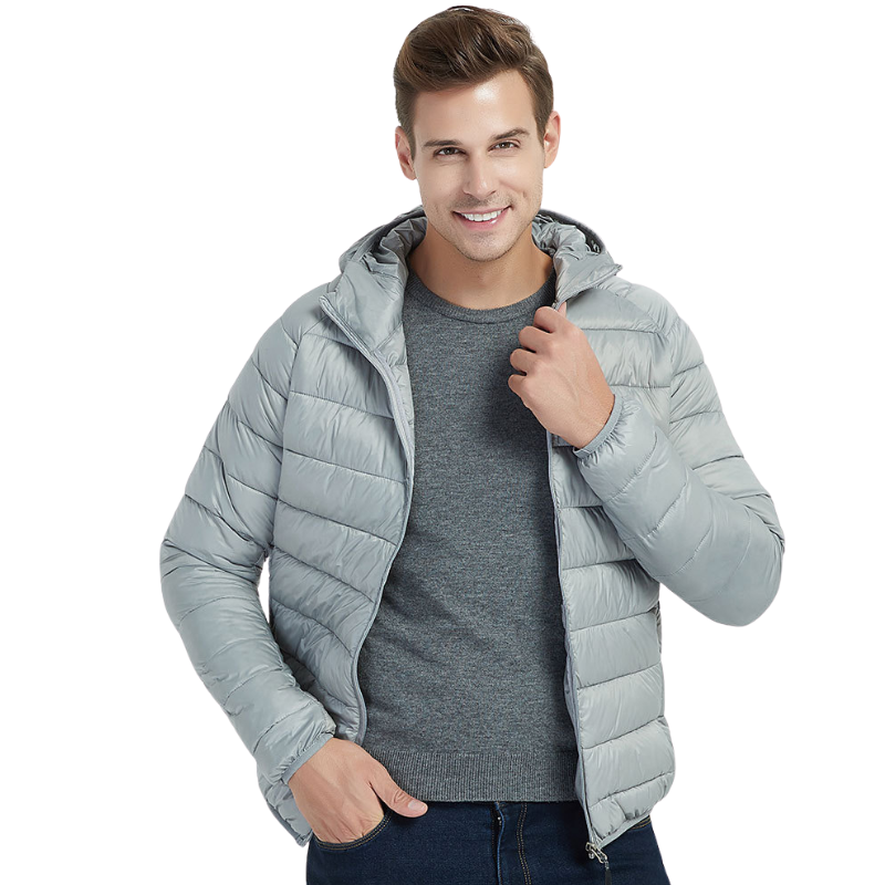 Chaqueta plumas hombre ligera