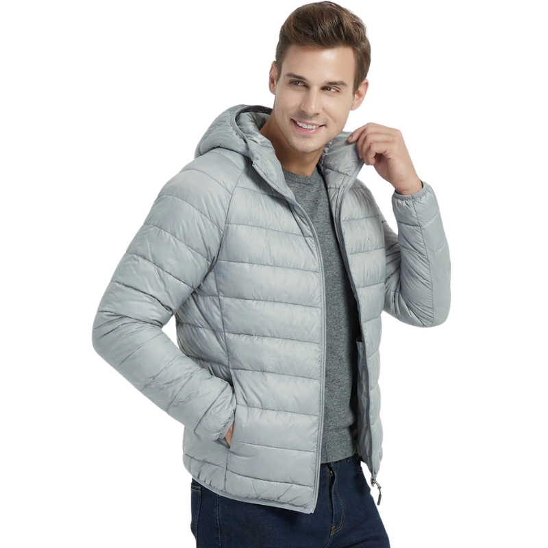 Chaqueta plumas hombre ligera