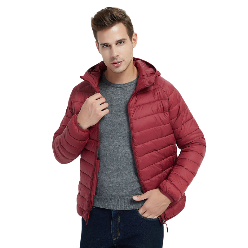 Chaqueta plumas hombre ligera