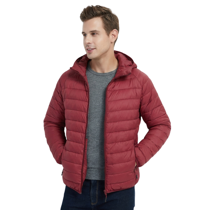 Chaqueta plumas hombre ligera