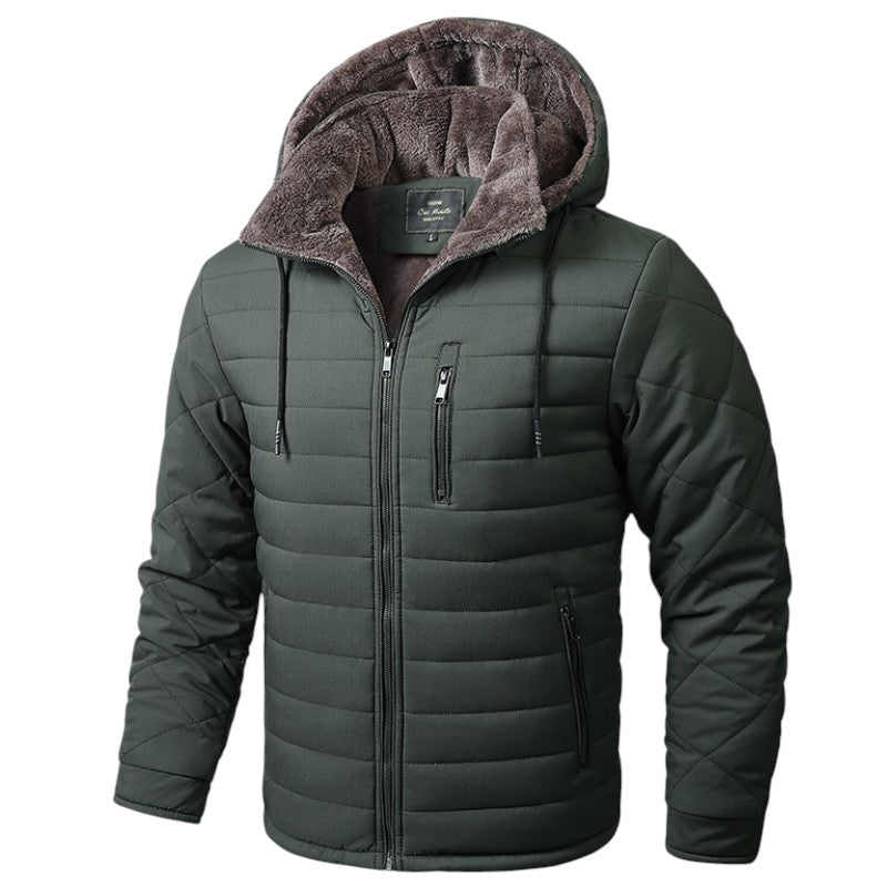 Chaqueta plumas hombre forrada pelo