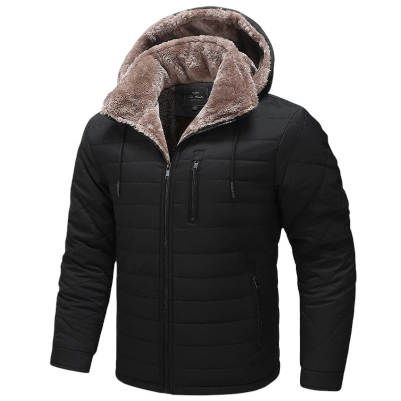 Chaqueta plumas hombre forrada pelo