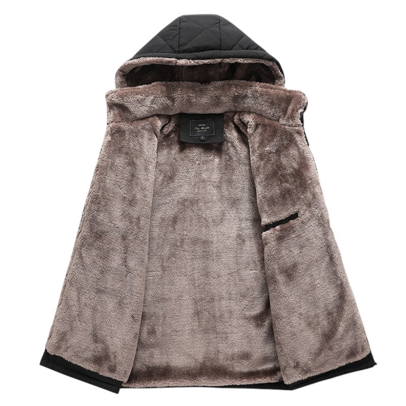Chaqueta plumas hombre forrada pelo