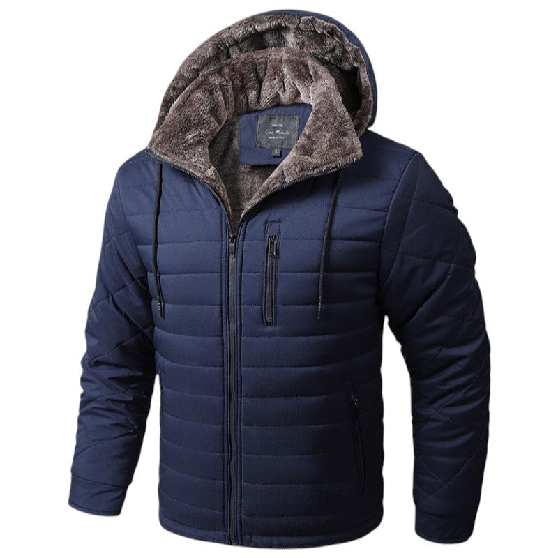 Chaqueta plumas hombre forrada pelo