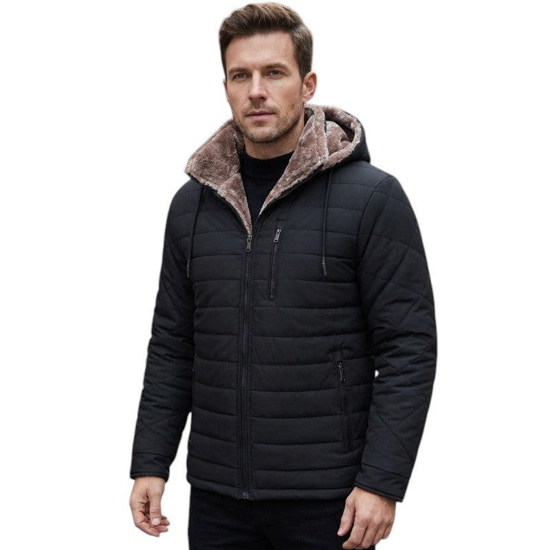 Chaqueta plumas hombre forrada pelo