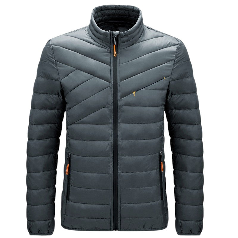 Chaqueta plumas hombre sin capucha