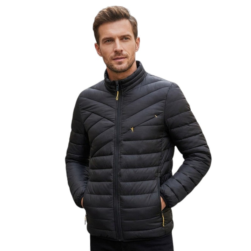 Chaqueta plumas hombre sin capucha