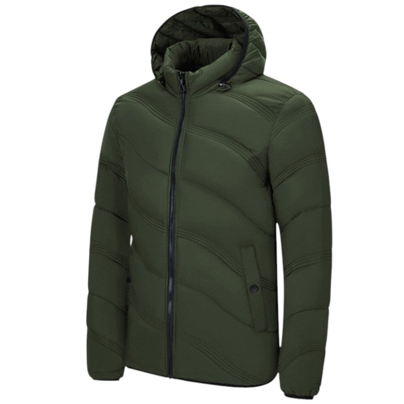 Chaqueta plumas hombre militar