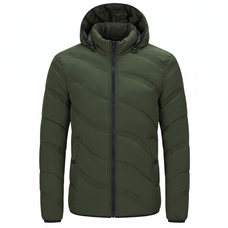 Chaqueta plumas hombre militar