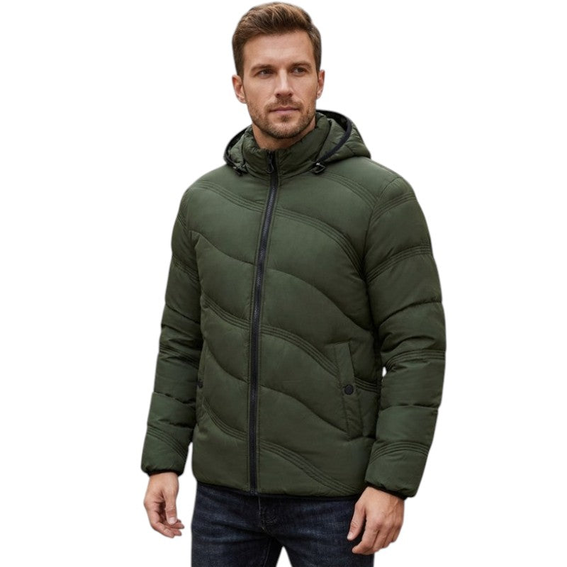 Chaqueta plumas hombre militar