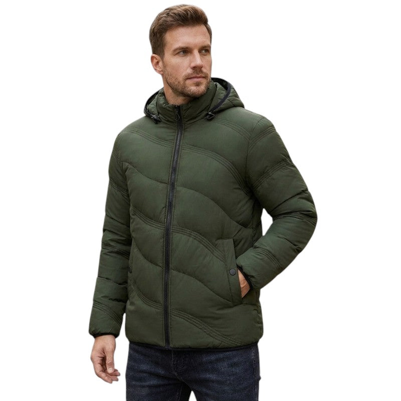 Chaqueta plumas hombre militar