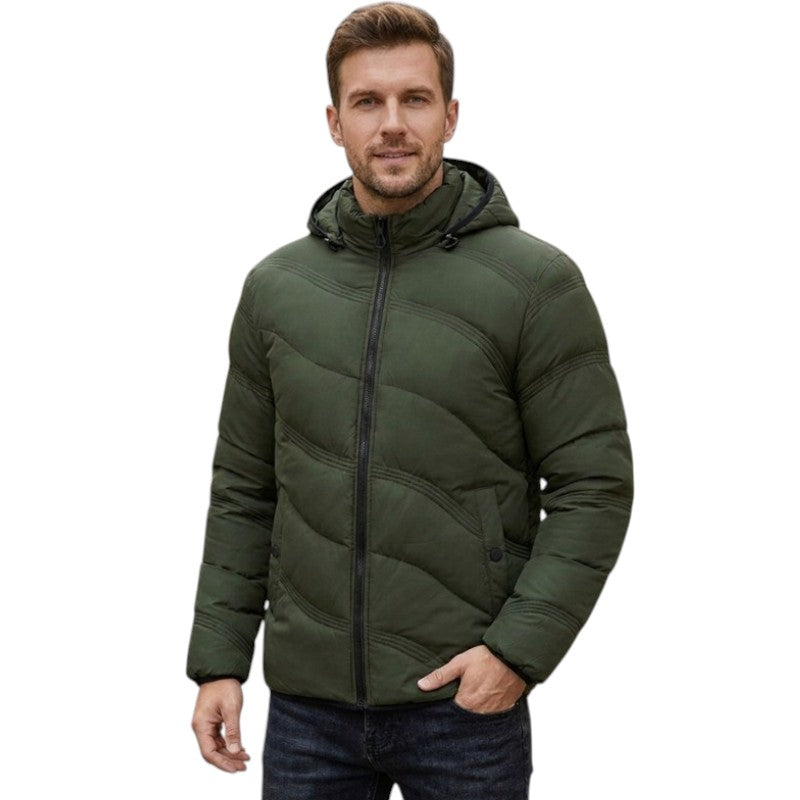 Chaqueta plumas hombre militar