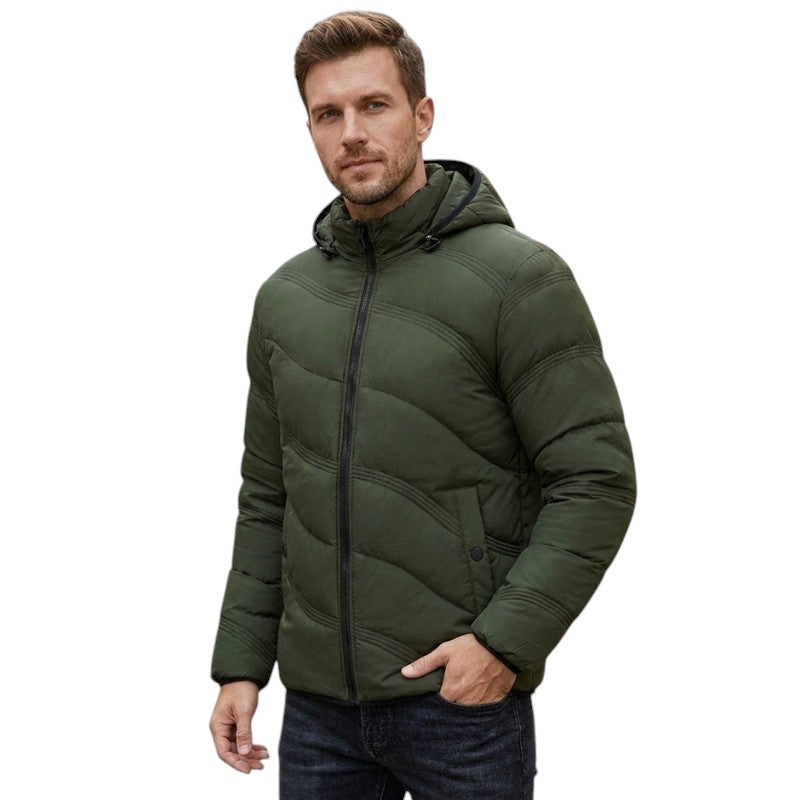 Chaqueta plumas hombre militar