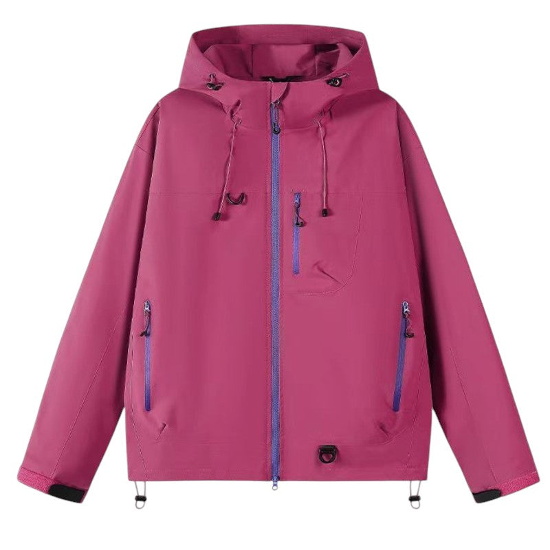 Chaqueta impermeable con capucha mujer