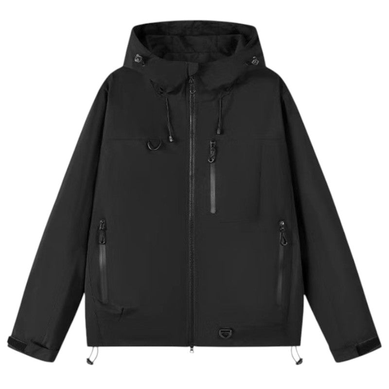 Chaqueta impermeable con capucha mujer