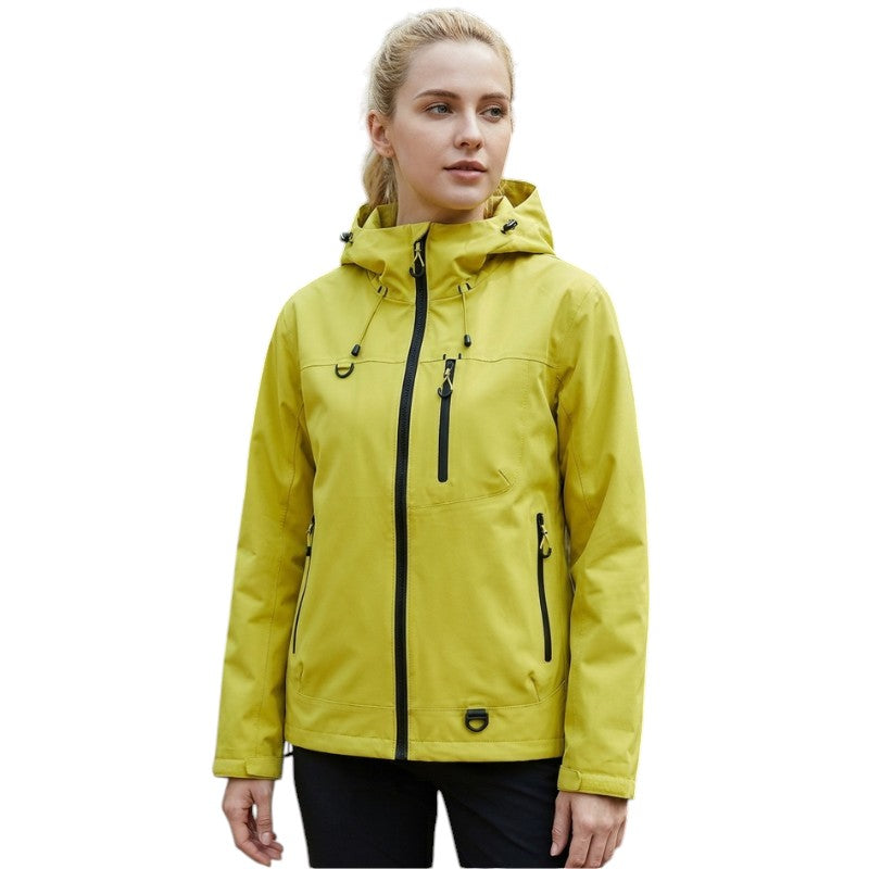 Chaqueta impermeable con capucha mujer