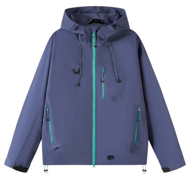 Chaqueta impermeable con capucha mujer