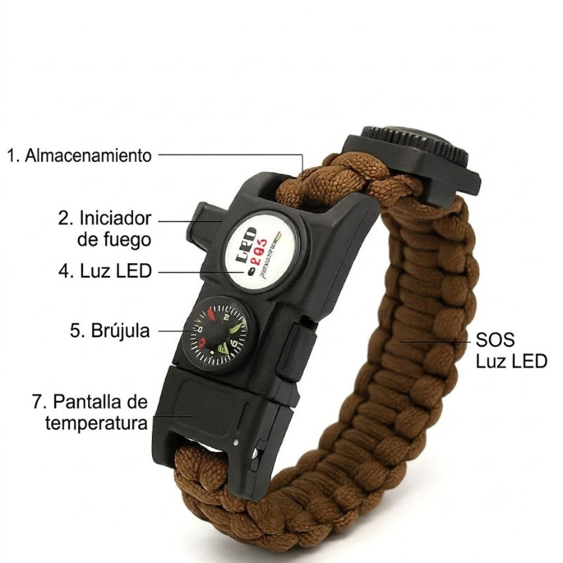 Pulsera Paracord con Brujula