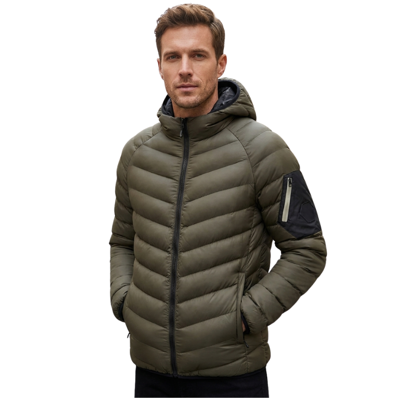 Chaqueta hombre plumas montaña
