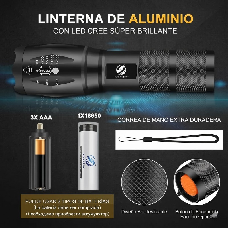 Linterna Aluminio