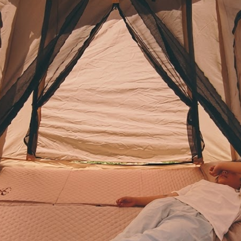 Tienda de campaña hinchable con mosquitera