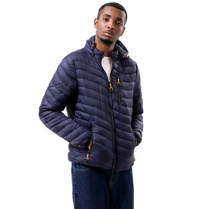 Chaqueta plumas hombre capucha desmontable