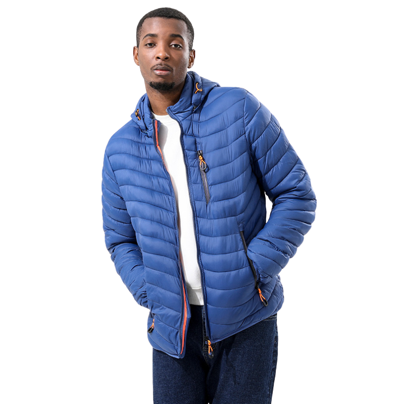 Chaqueta plumas hombre capucha desmontable