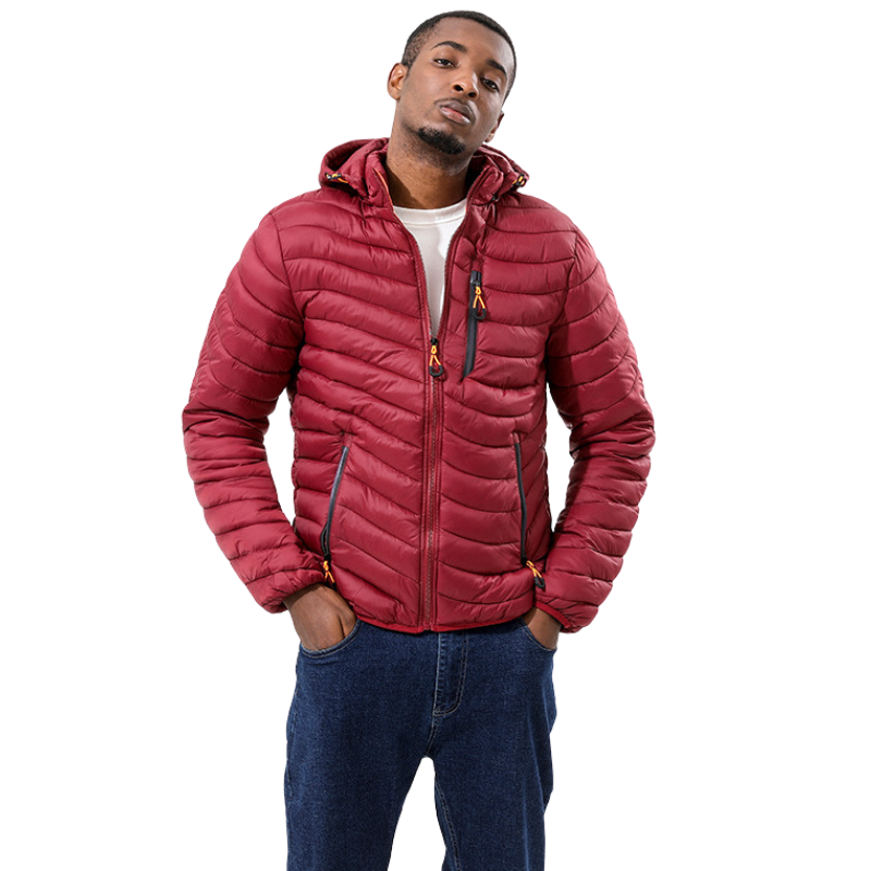 Chaqueta plumas hombre capucha desmontable