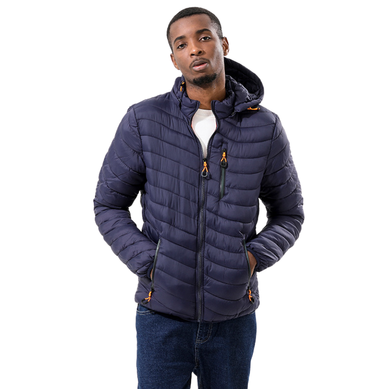 Chaqueta plumas hombre capucha desmontable
