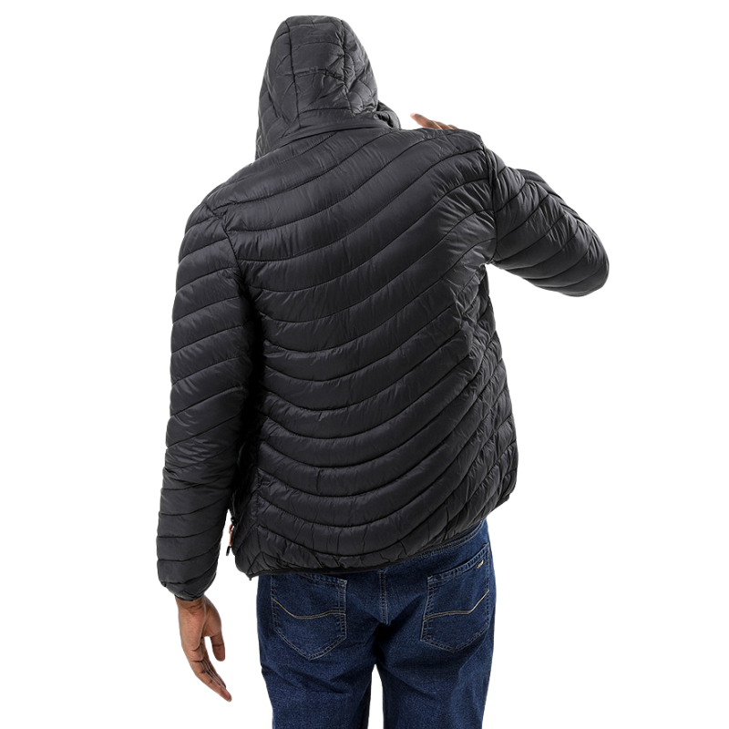 Chaqueta plumas hombre capucha desmontable