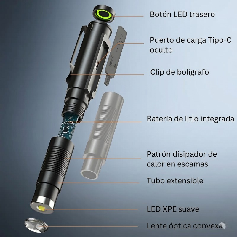Linterna Boligrafo Led