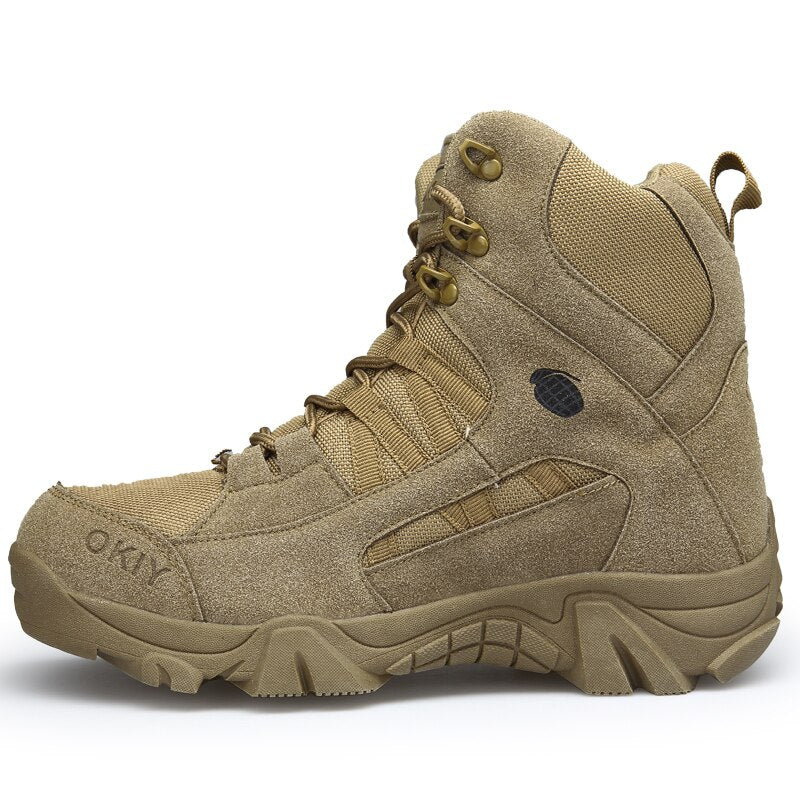 Bota militar hombre kaki