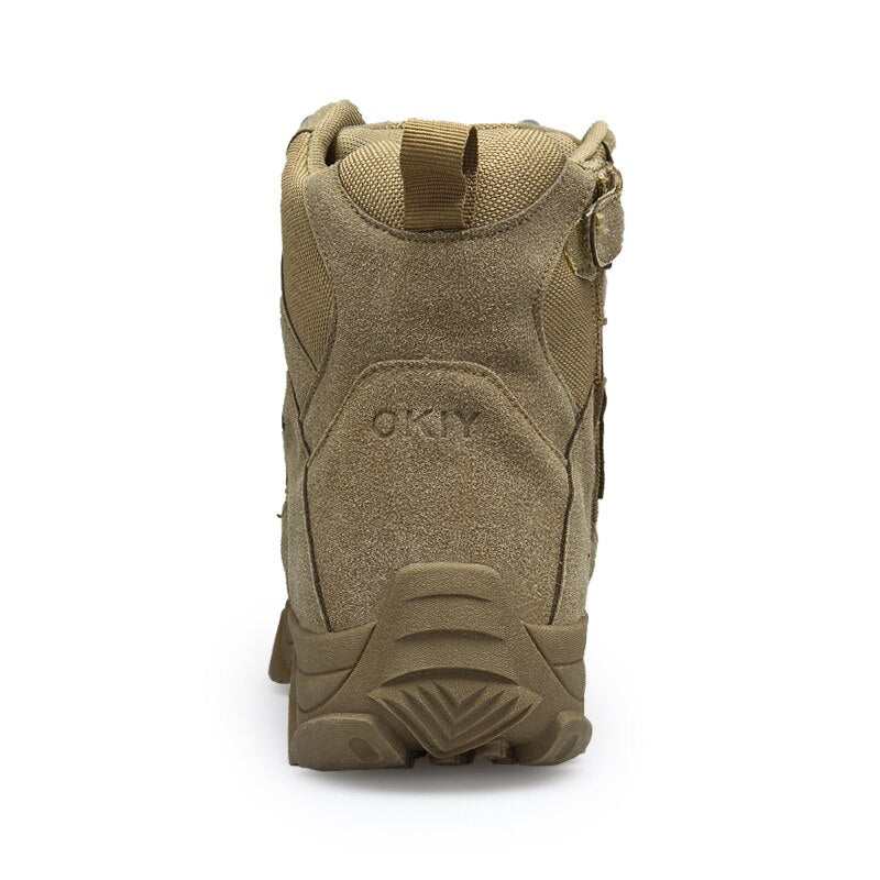 Bota militar hombre kaki