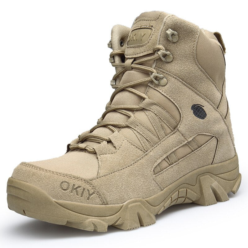 Bota militar hombre kaki