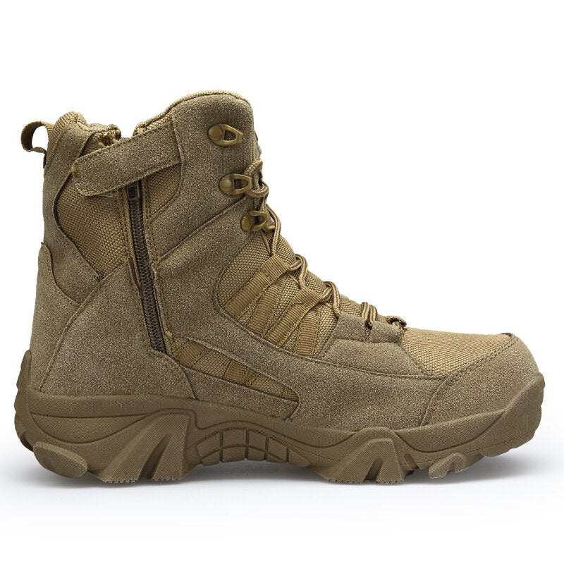 Bota militar hombre kaki