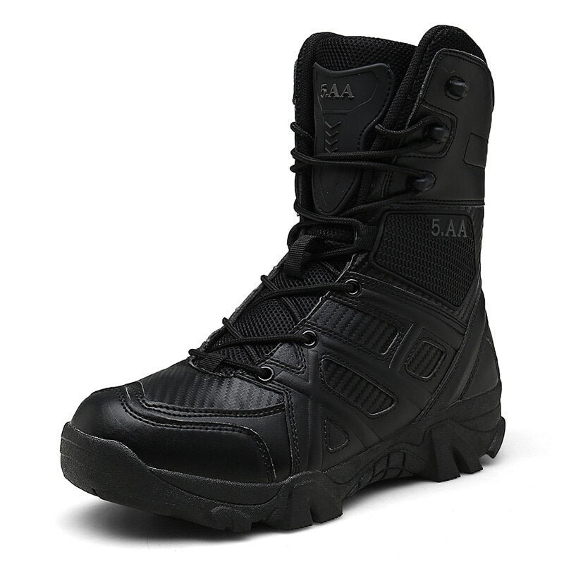Bota militar hombre negra