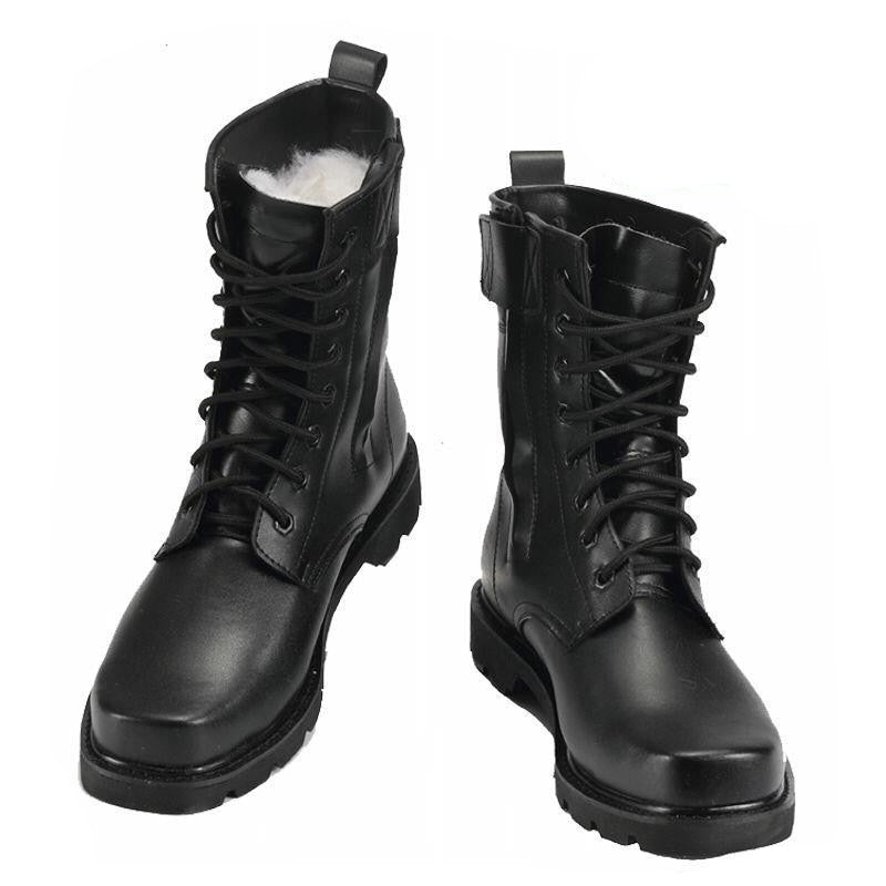 Bota militar hombre piel