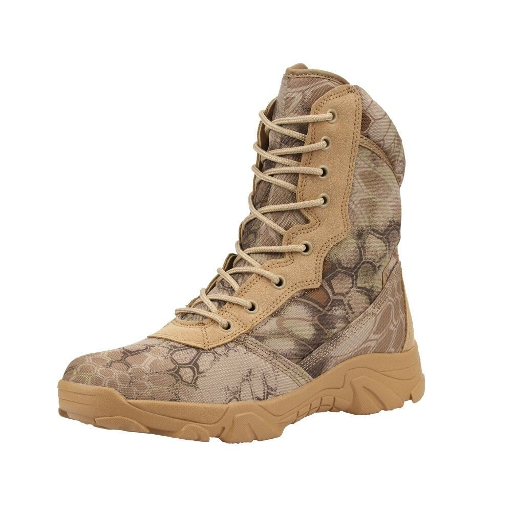 Bota militar marron hombre